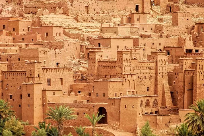 Step back in time at Ait Benhaddou, a UNESCO World Heritage site featuring ancient mud-brick kasbahs and stunning landscapes that have captivated filmmakers.